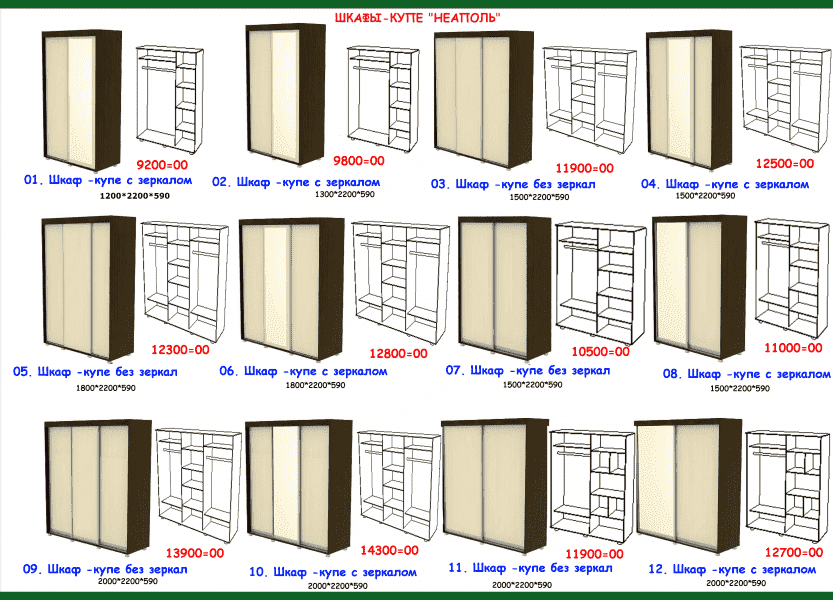 шкаф-купе неаполь в Калуге