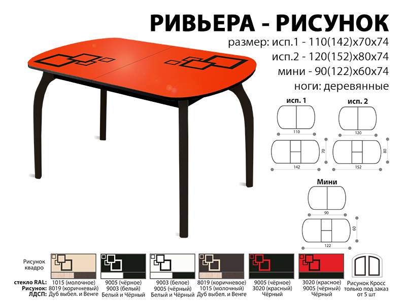 стол обеденный ривьера рисунок в Калуге