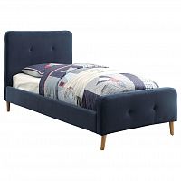 кровать button tufted flannelette navy 140х200 в Калуге