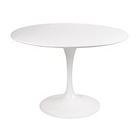 стол eero saarinen style tulip table mdf d100 глянцевый белый в Калуге