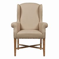 кресло мягкое с ушами french wing chair бежевое в Калуге