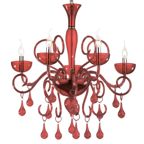 подвесная люстра ideal lux lilly sp5 rosso в Калуге