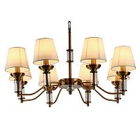 люстра walters 8 от delight collection прозрачная/бежевая/латунь в Калуге