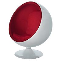 кресло-шар eero ball chair бело-красное в Калуге