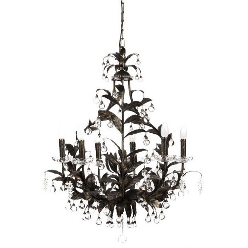 люстра 19th c. rococo iron & smoke crystal round чёрная в Калуге