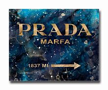 постер prada mafia на синем в золотом a4 в Калуге