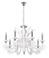 подвесная люстра crystal lux letisia sp8 white белая в Калуге