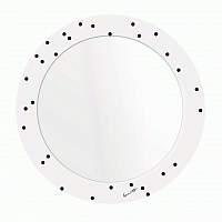 зеркало с рисунком белое круглое черные точки pois в Калуге