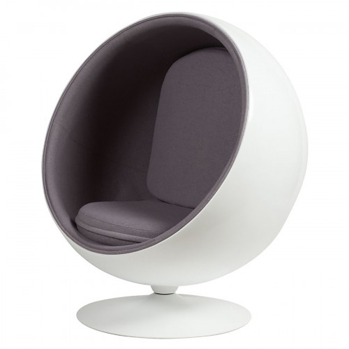 кресло eero ball chair серое в Калуге