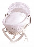 колыбель-переноска gift wicker moses basket белая, белое белье в Калуге