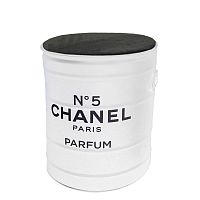 декоративная бочка- пуф chanel №5 white m в Калуге