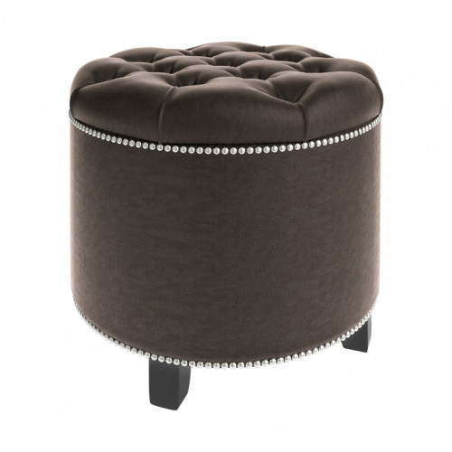 пуф круглый modena brown коричневый в Калуге