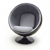 кресло ball chair черно-серое в Калуге