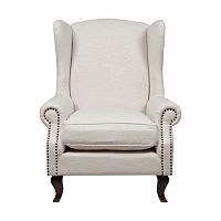 кресло collins wingback chair кремовая ткань в Калуге