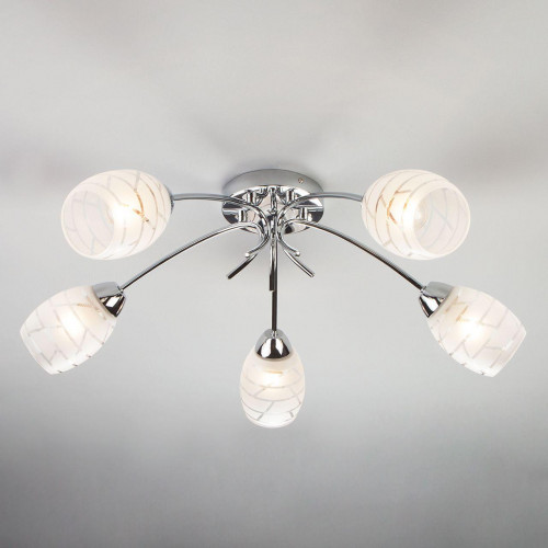 потолочная люстра eurosvet rigina 30127/5 хром в Калуге