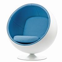 кресло ball chair бело-синее в Калуге