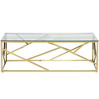 стол журнальный h-bridge gold 120*60*40см золотой в Калуге