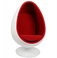 кресло ovalia egg style chair красное в Калуге