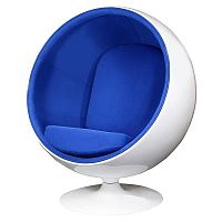 кресло eero ball chair синее с белым в Калуге