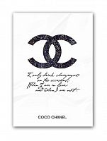 постер drink champagne. coco chanel а3 в Калуге