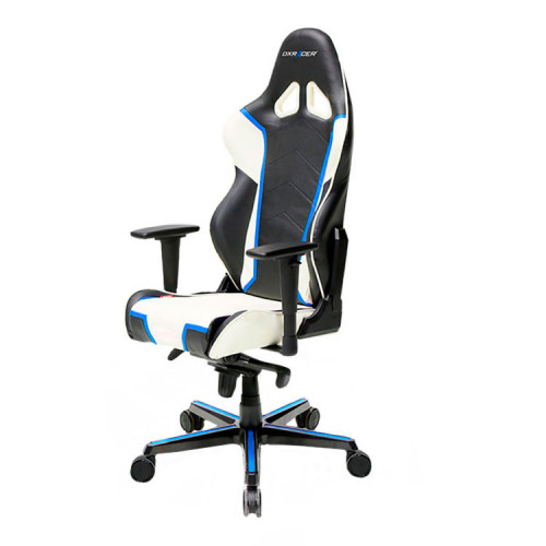 кресло геймерское dxracer racing черно-бело-синее в Калуге