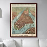 картина: antique map of new york city, 1879г. в Калуге