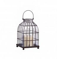 подсвечник-фонарь металлический клетка bird in cage ii, 22 см в Калуге