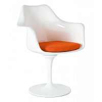 кресло tulip armchair бело-оранжевое шерсть в Калуге