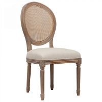 стул vintage french round cane back кремовый лён в Калуге