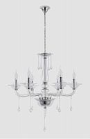 подвесная люстра crystal lux monica sp6 chrome/transparent в Калуге