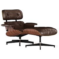 кресло lounge chair & ottoman коричневое в Калуге