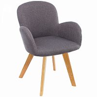 стул деревянный стул asia wooden legs / grey fabric в Калуге