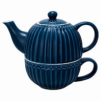 чайник с чашкой alice dark blue в Калуге