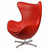 кресло arne jacobsen style egg chair красное в Калуге