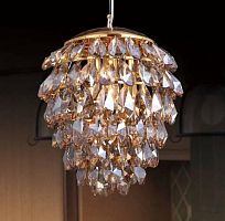 подвесной светильник crystal lux charme sp3+3 led gold/amber в Калуге