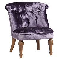 кресло sophie tufted slipper chair вельвет фиолетовое в Калуге