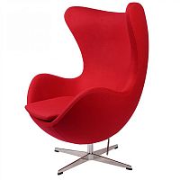 кресло arne jacobsen style egg chair красная шерсть в Калуге