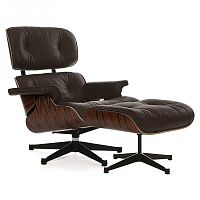 кресло eames style lounge chair палисандр коричневое в Калуге