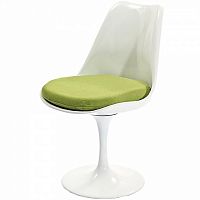 стул eero saarinen style tulip chair зеленая подушка в Калуге