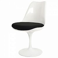 стул eero saarinen style tulip chair черная подушка в Калуге