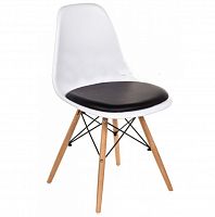 стул деревянный pc-011 белый / черный (eames style) в Калуге