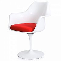 стул eero saarinen style tulip armchair красная подушка в Калуге