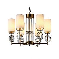 люстра felton 6 от delight collection белая/прозрачная/латунь в Калуге
