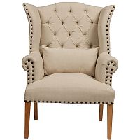 кресло quinn tufted armchair бежевое в Калуге