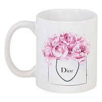 кружка с рисунком dior peonies в Калуге