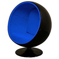 кресло eero ball chair синее с черным в Калуге