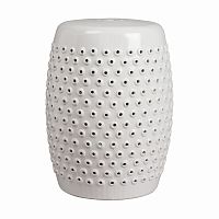 керамический столик-табурет cutwork garden stool белый в Калуге