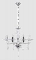 подвесная люстра crystal lux monica sp8 chrome/transparent в Калуге